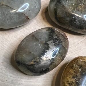 Pyrite and Golden Healer Palm Stone